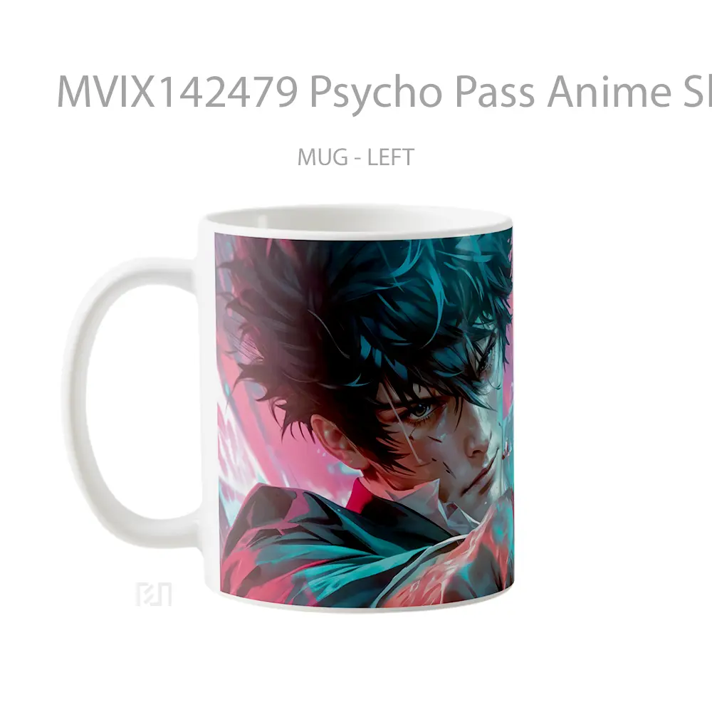 Mug Psycho Pass Anime Shinya Kogami Gun Cangkir Anime - All-side / Desain