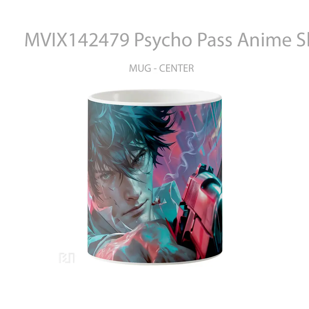 Mug Psycho Pass Anime Shinya Kogami Gun Cangkir Anime