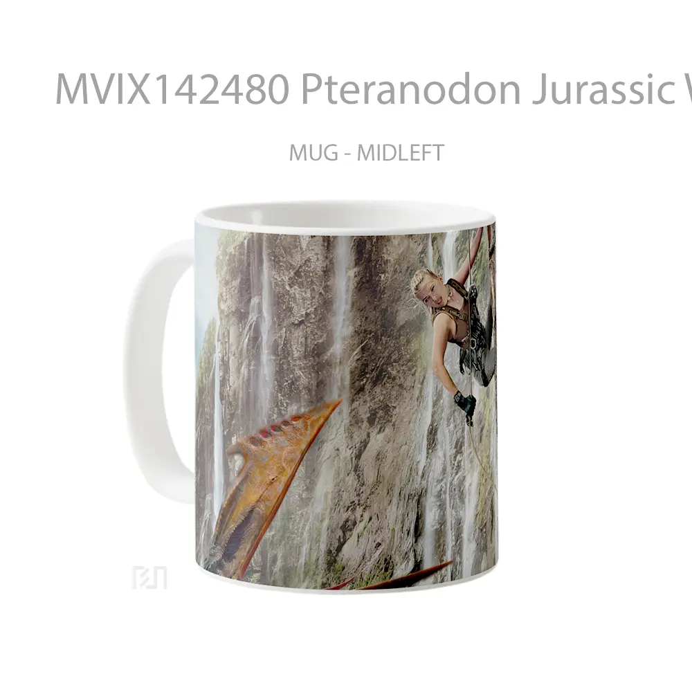 Mug Pteranodon Jurassic World Rebirth Gelas Keramik Unik - All-side / Desain