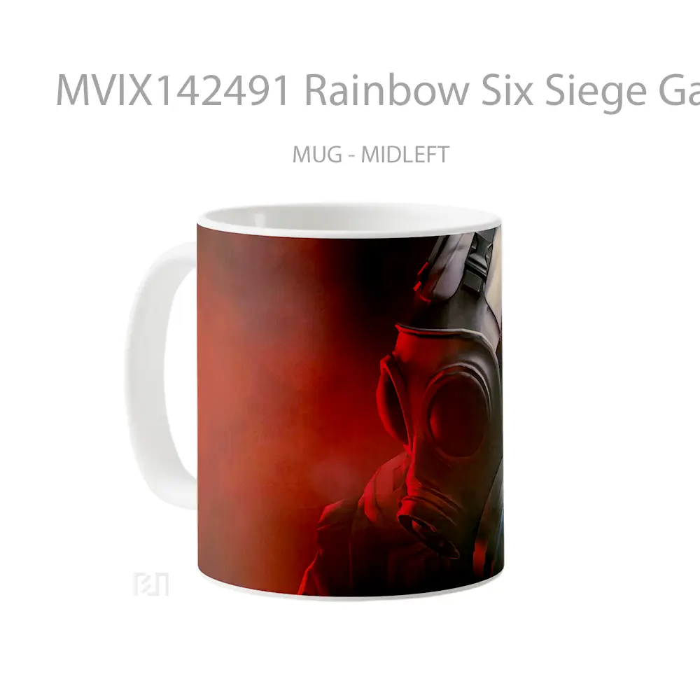 Mug Rainbow Six Siege Gas Mask Game Cangkir Gamer - All-side / Desain