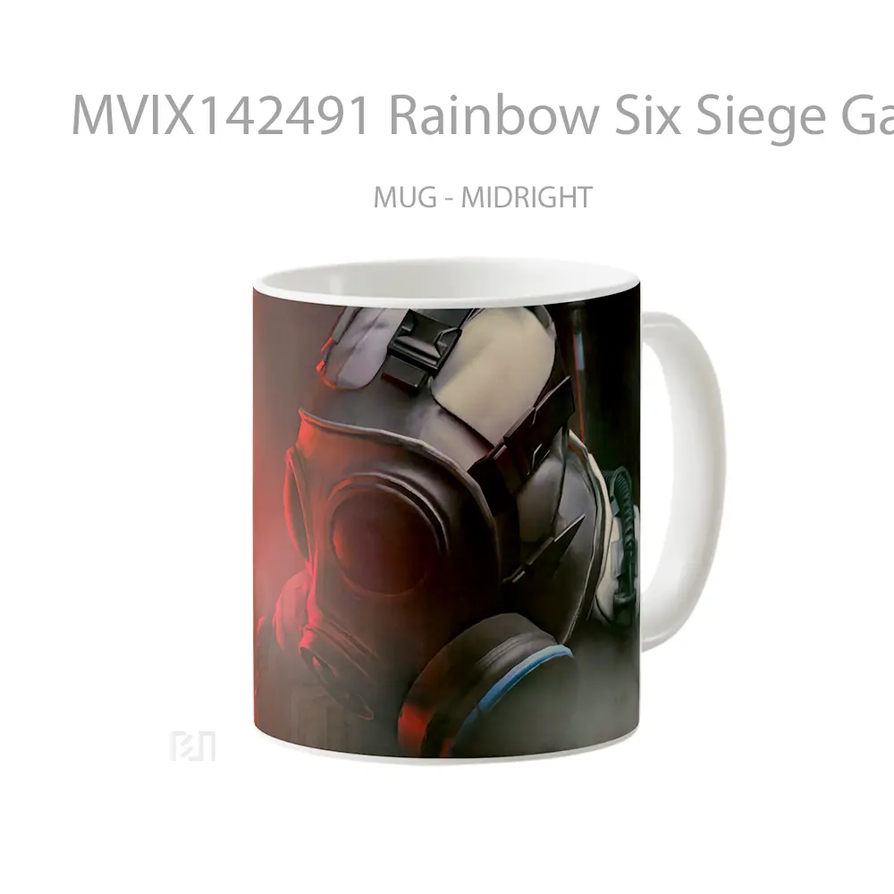 Mug Rainbow Six Siege Gas Mask Game Cangkir Gamer - All-side / Desain
