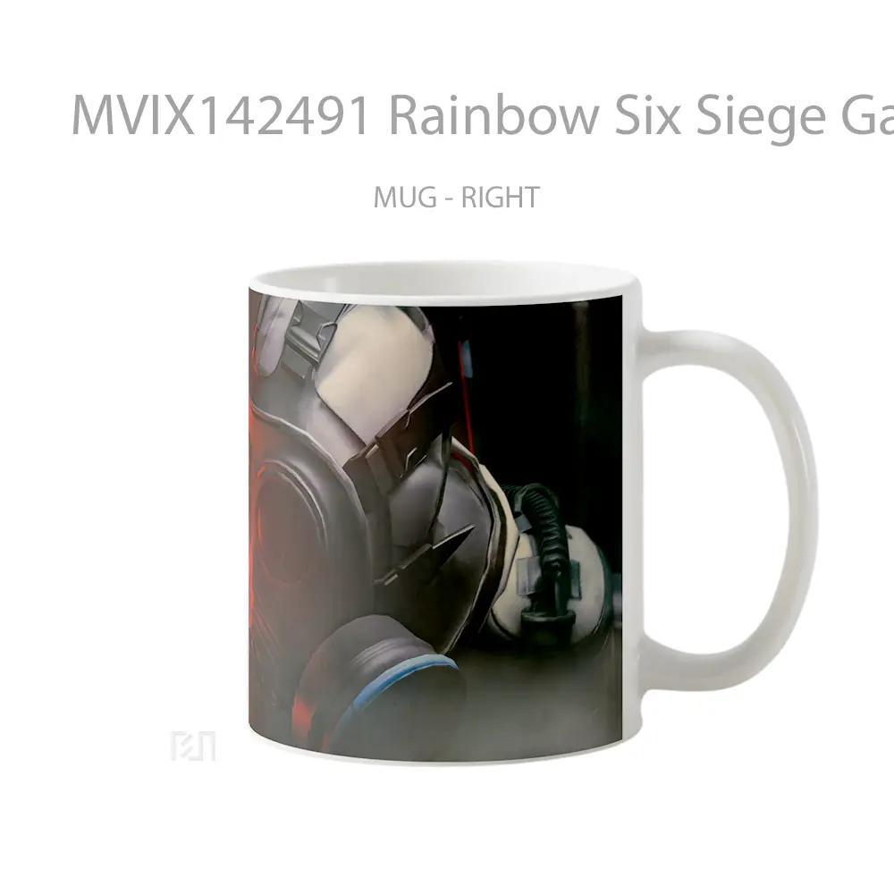 Mug Rainbow Six Siege Gas Mask Game Cangkir Gamer - All-side / Desain