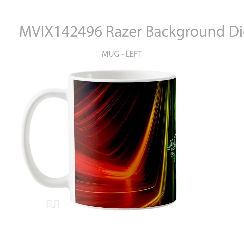 Mug Razer Background Digital Art Gelas Keramik Unik - All-side / Desain