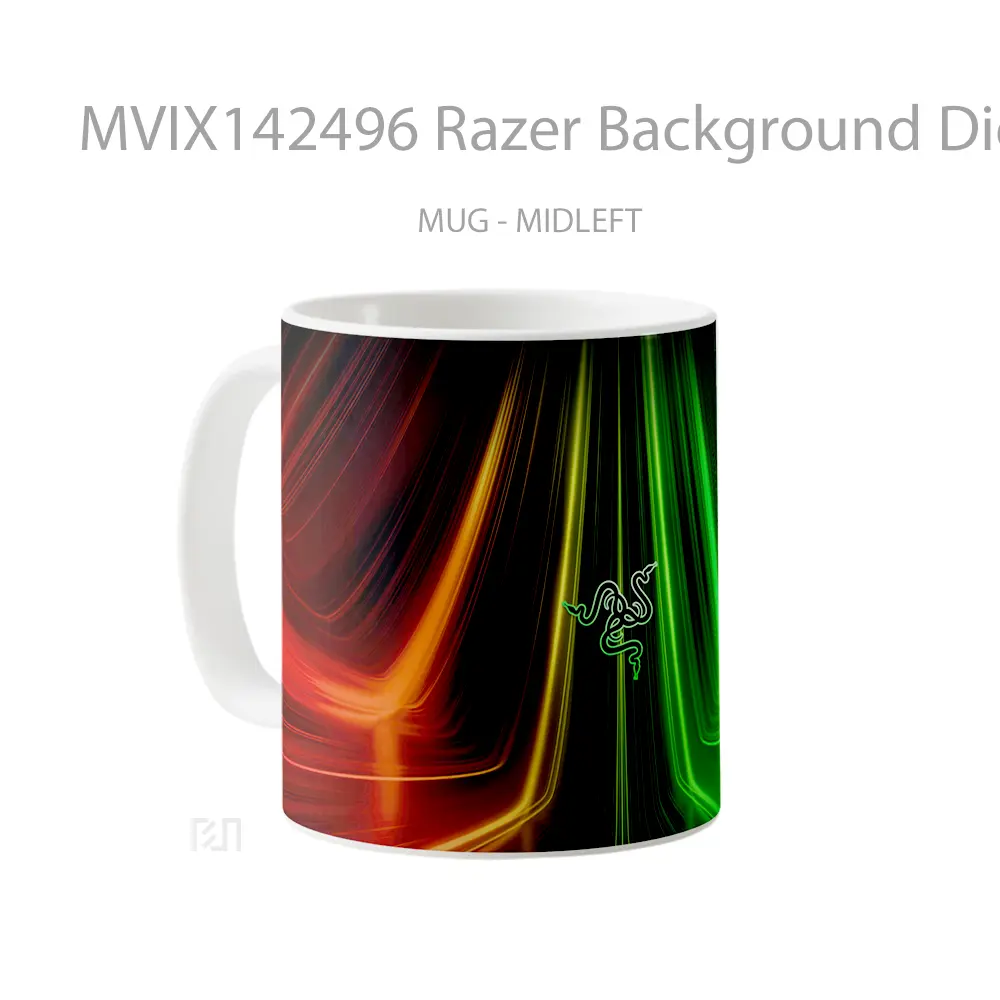 Mug Razer Background Digital Art Gelas Keramik Unik - All-side / Desain