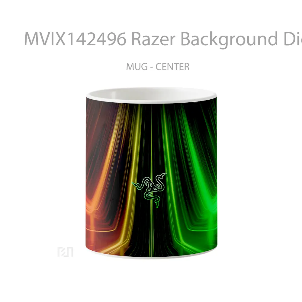 Mug Razer Background Digital Art Gelas Keramik Unik