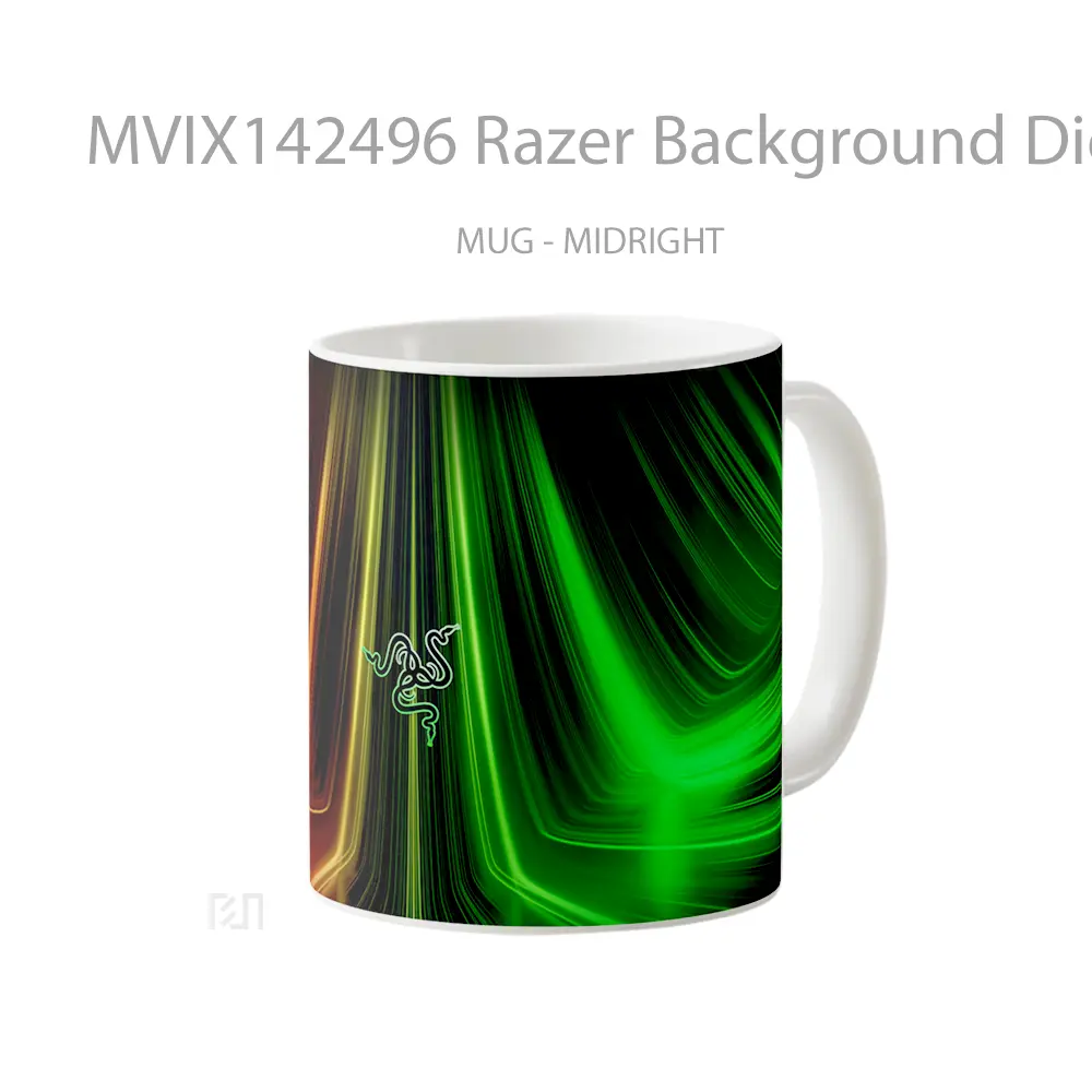 Mug Razer Background Digital Art Gelas Keramik Unik - All-side / Desain