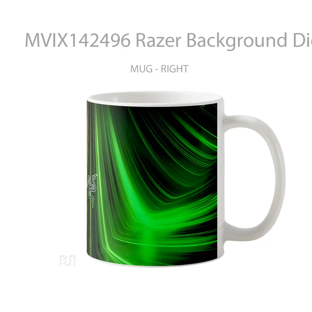 Mug Razer Background Digital Art Gelas Keramik Unik - All-side / Desain