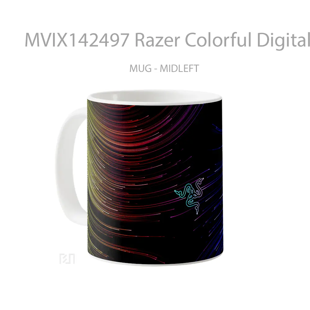 Mug Razer Colorful Digital Art Gelas Keramik Unik - All-side / Desain