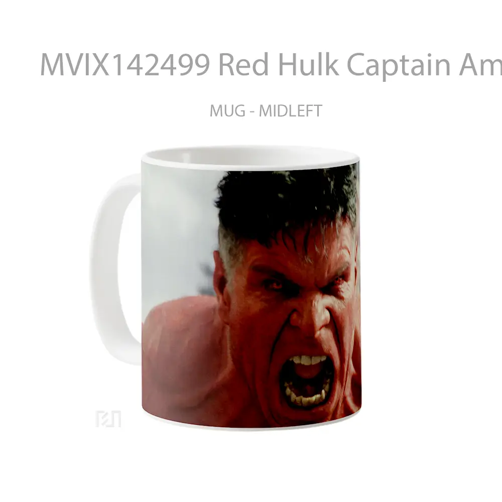 Mug Red Hulk Captain America Brave New World Gelas Keramik Unik - All-side / Desain
