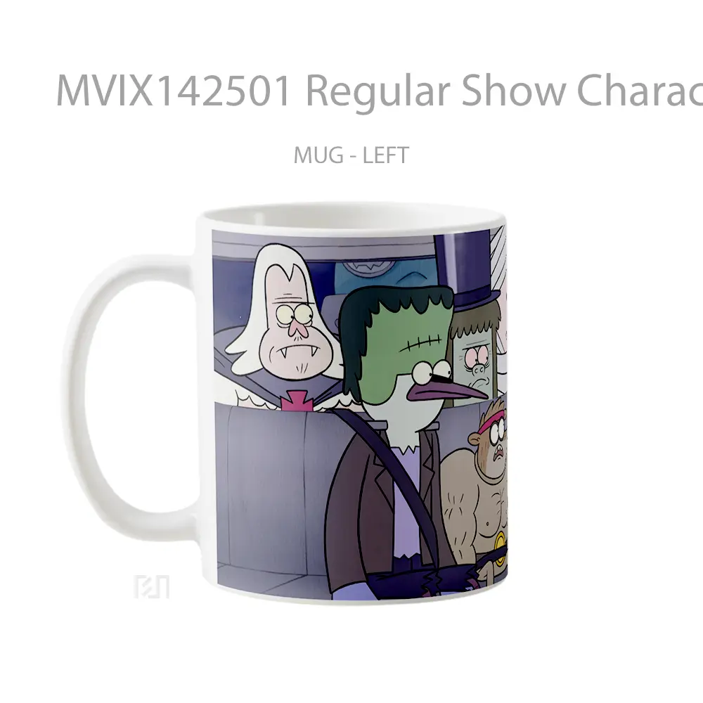 Mug Regular Show Characters Halloween Costum Gelas Keramik Unik - All-side / Desain