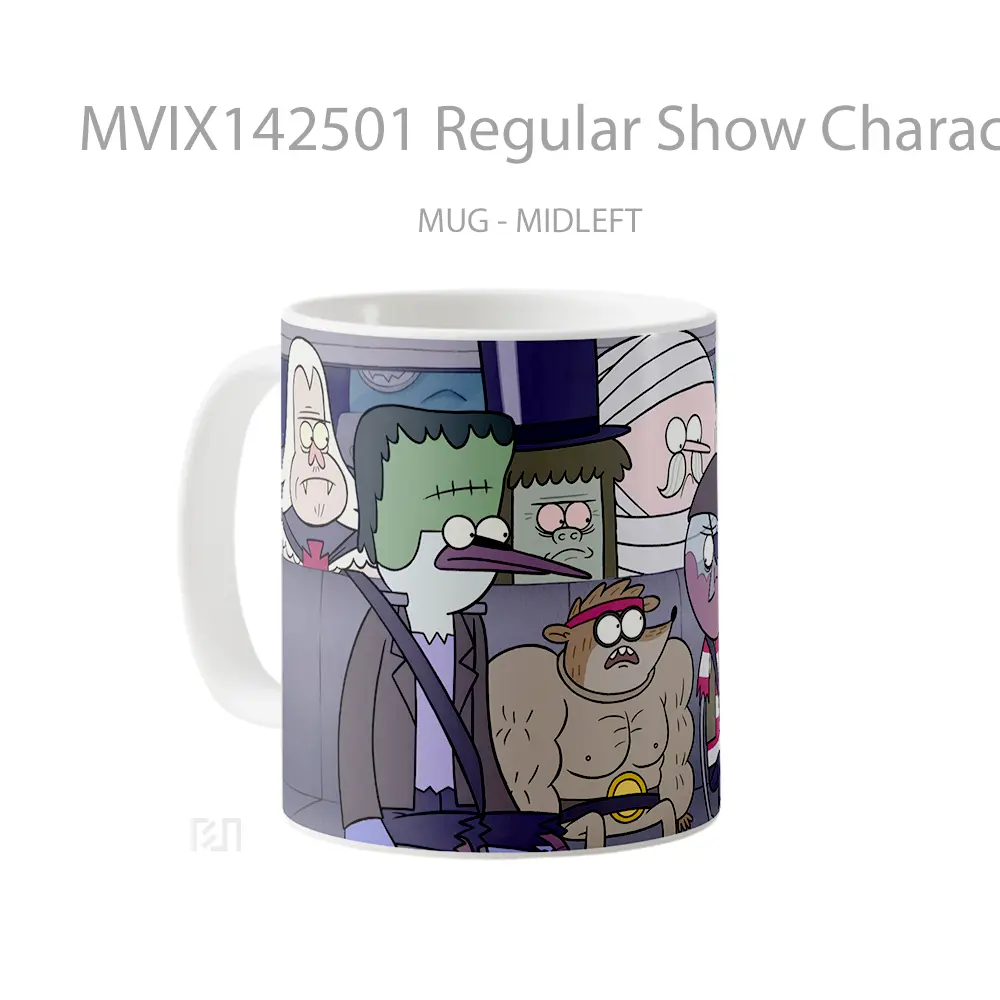 Mug Regular Show Characters Halloween Costum Gelas Keramik Unik - All-side / Desain