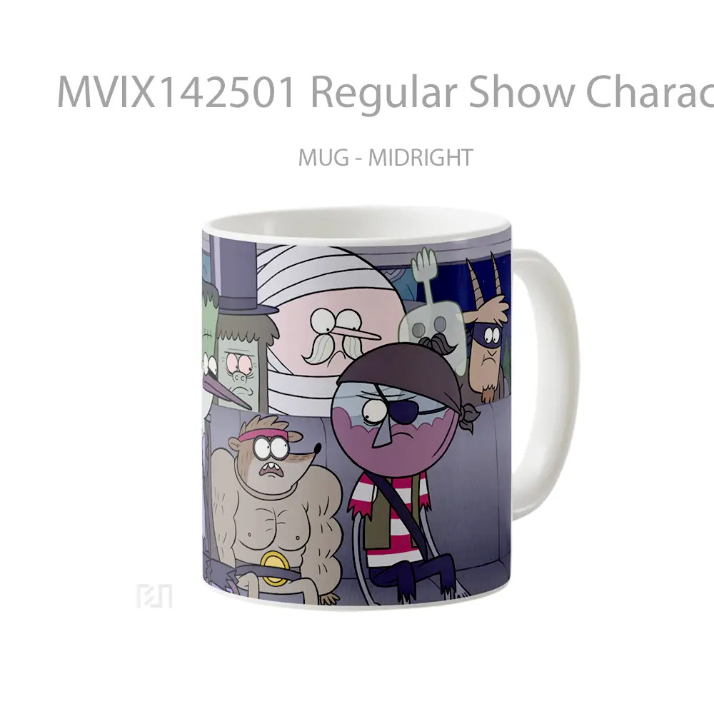Mug Regular Show Characters Halloween Costum Gelas Keramik Unik - All-side / Desain