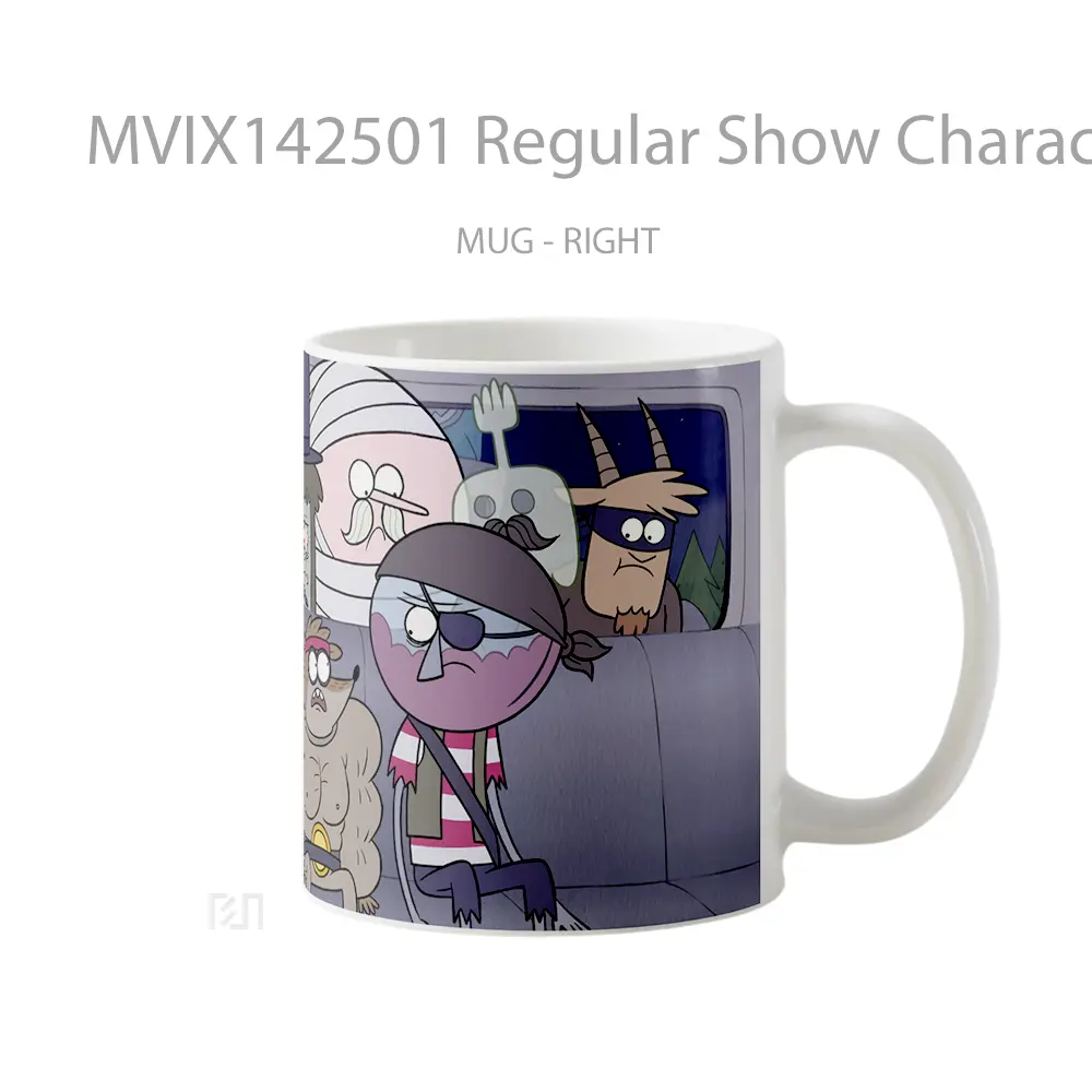 Mug Regular Show Characters Halloween Costum Gelas Keramik Unik - All-side / Desain