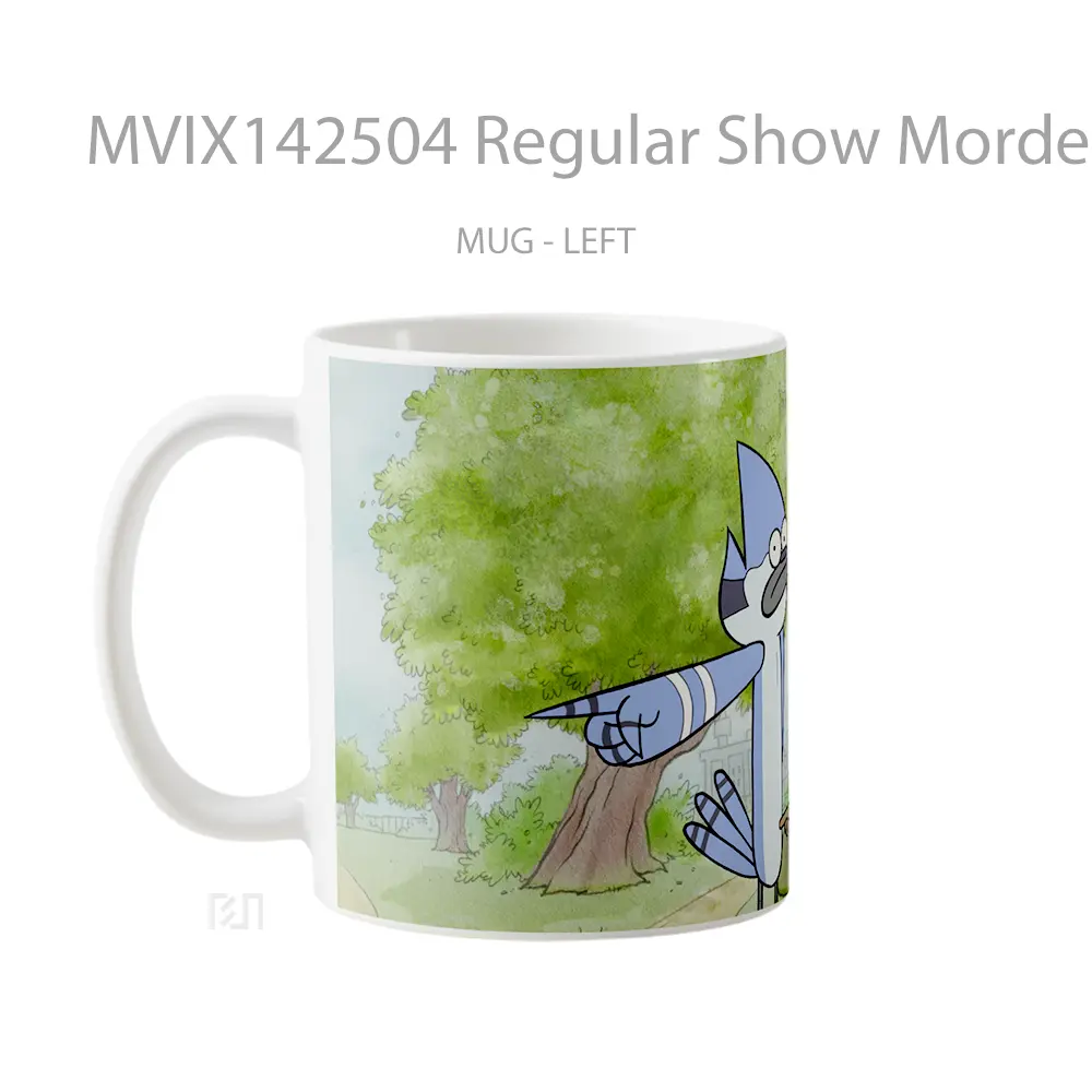 Mug Regular Show Mordecai Rigb Gelas Keramik Unik - All-side / Desain