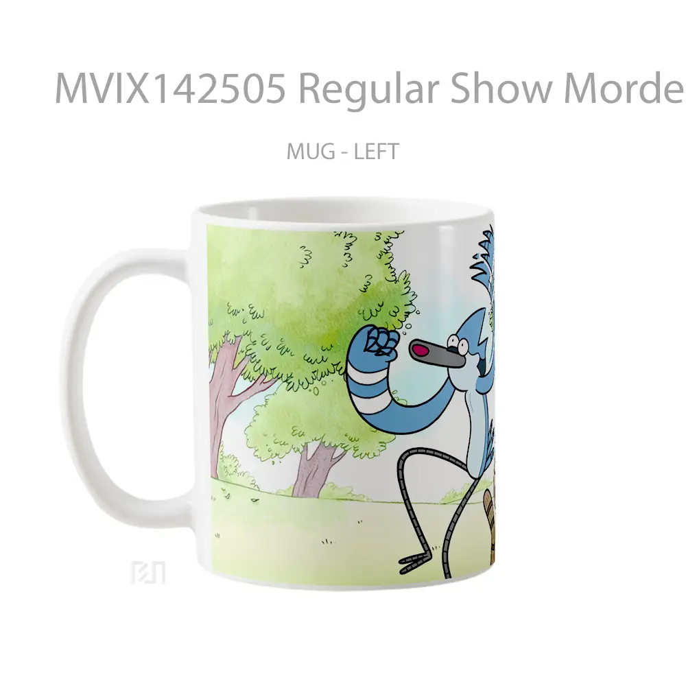 Mug Regular Show Mordecai Rigb Gelas Keramik Unik - All-side / Desain