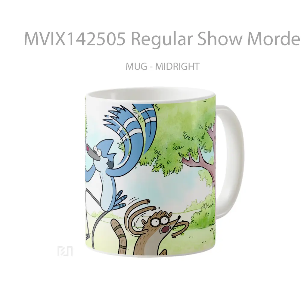 Mug Regular Show Mordecai Rigb Gelas Keramik Unik - All-side / Desain