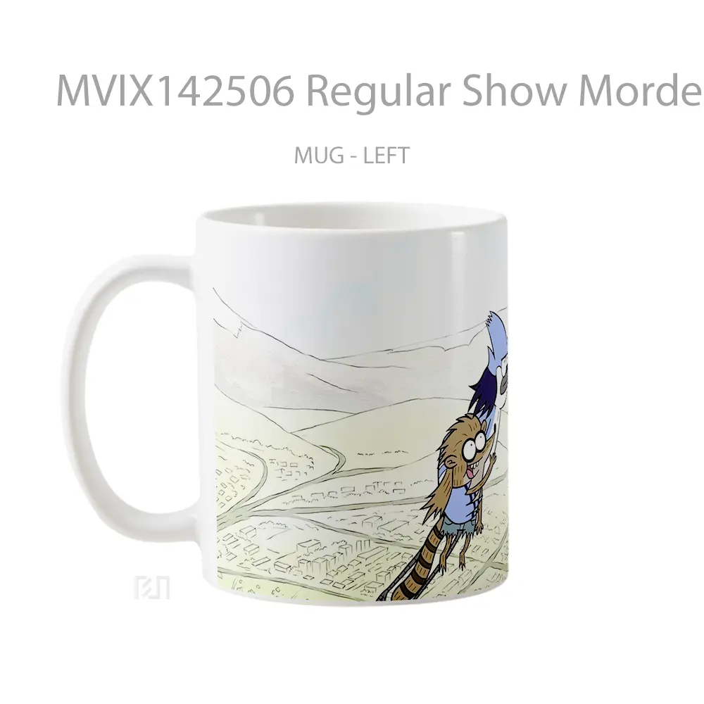 Mug Regular Show Mordecai Rigb Gelas Keramik Unik - All-side / Desain