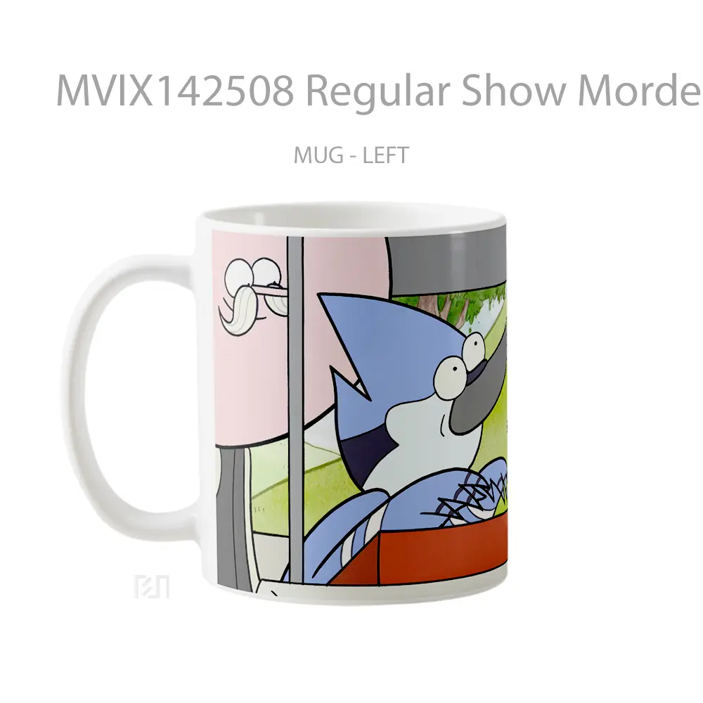 Mug Regular Show Mordecai Rigby Pops Benso Gelas Keramik Unik - All-side / Desain