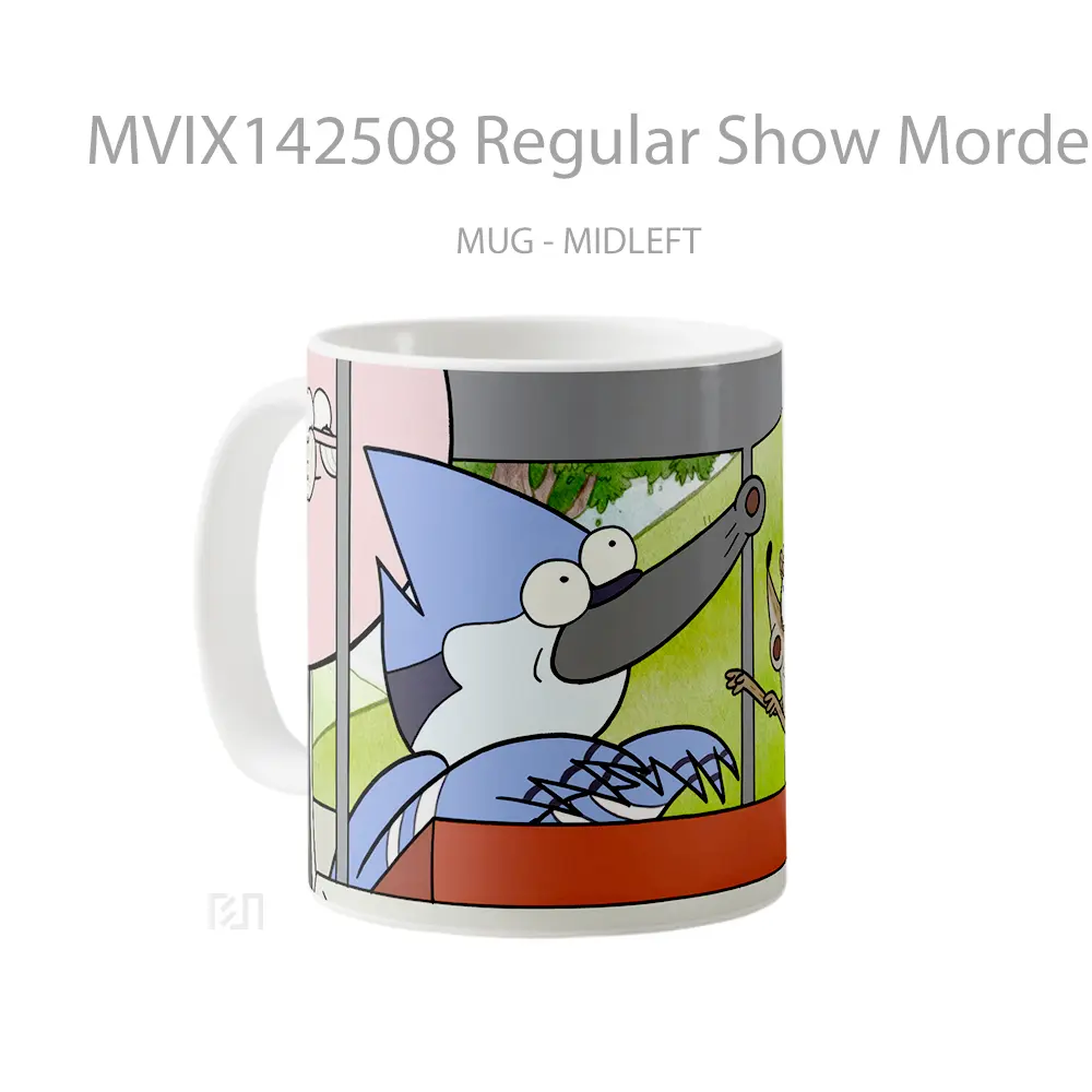 Mug Regular Show Mordecai Rigby Pops Benso Gelas Keramik Unik - All-side / Desain