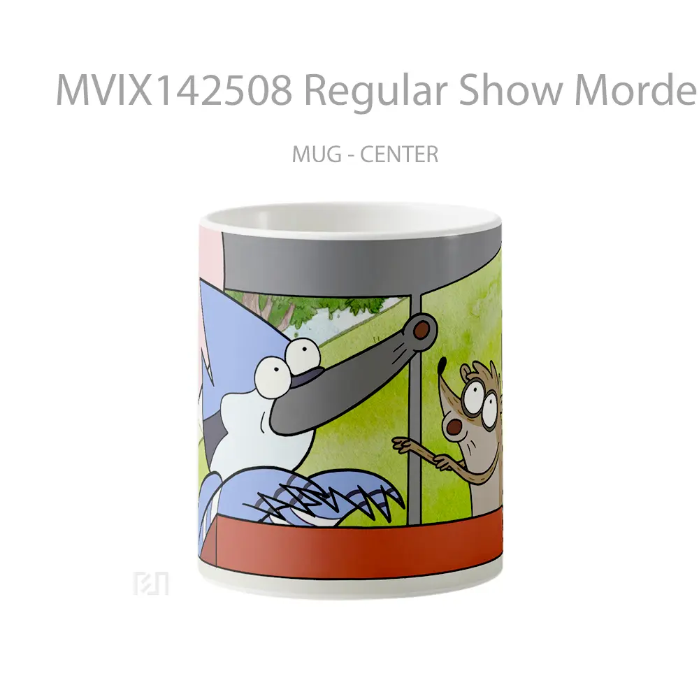 Mug Regular Show Mordecai Rigby Pops Benso Gelas Keramik Unik