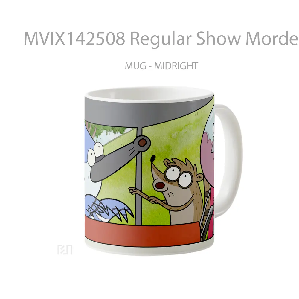 Mug Regular Show Mordecai Rigby Pops Benso Gelas Keramik Unik - All-side / Desain