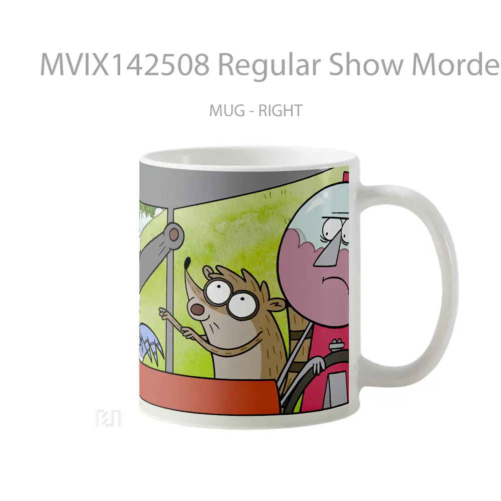 Mug Regular Show Mordecai Rigby Pops Benso Gelas Keramik Unik - All-side / Desain