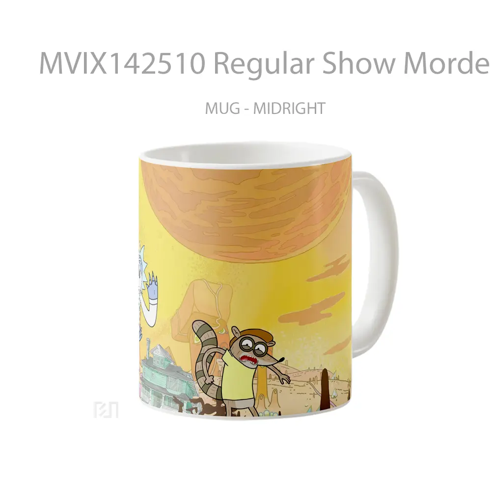 Mug Regular Show Mordecai Rigby Rick And Mort Gelas Keramik Unik - All-side / Desain