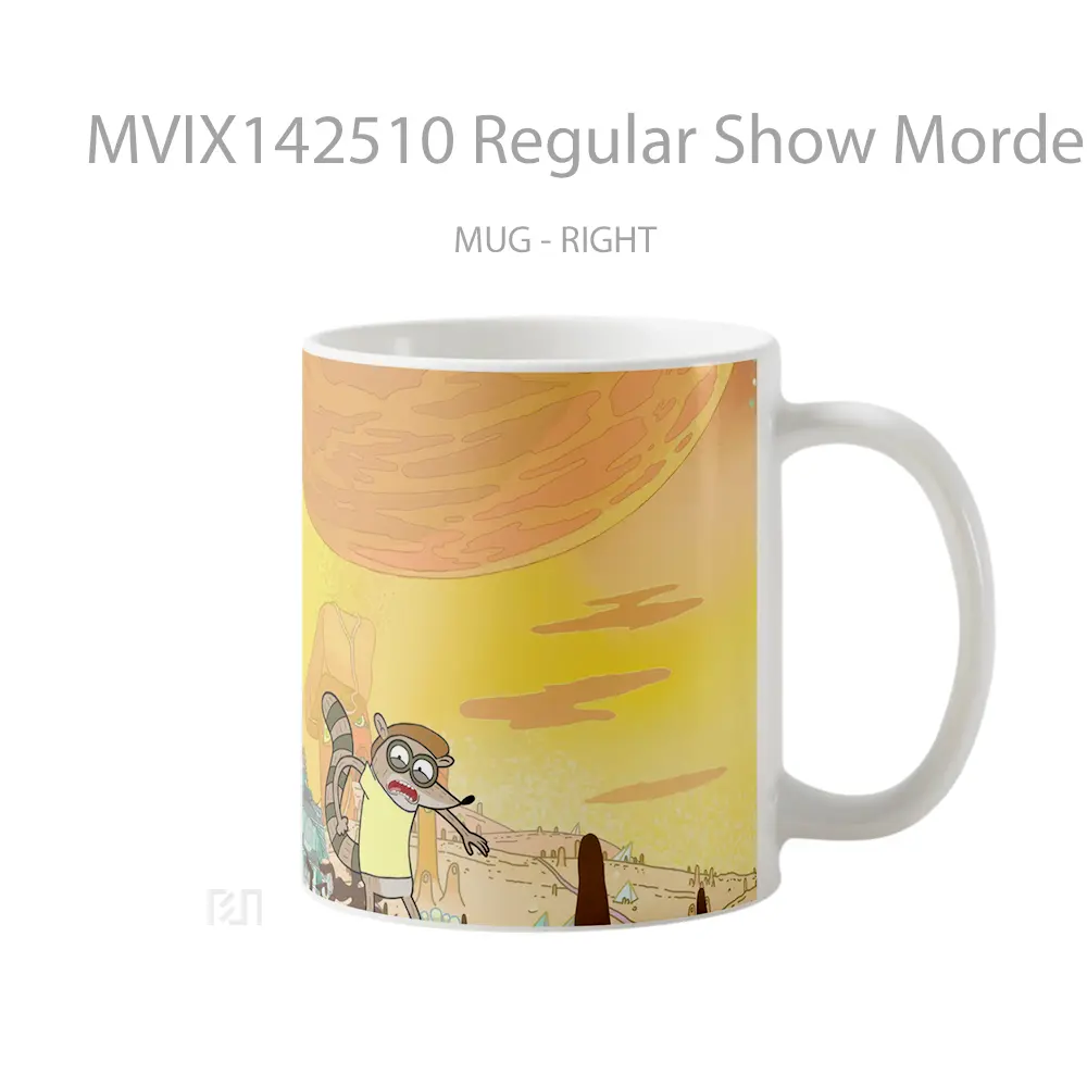 Mug Regular Show Mordecai Rigby Rick And Mort Gelas Keramik Unik - All-side / Desain