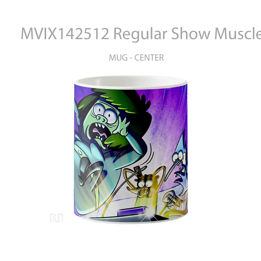 Mug Regular Show Muscle Man Mordecai Rigb Gelas Keramik Unik