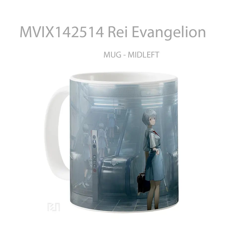 Mug Rei Evangelion Gelas Hewan Lucu - All-side / Desain