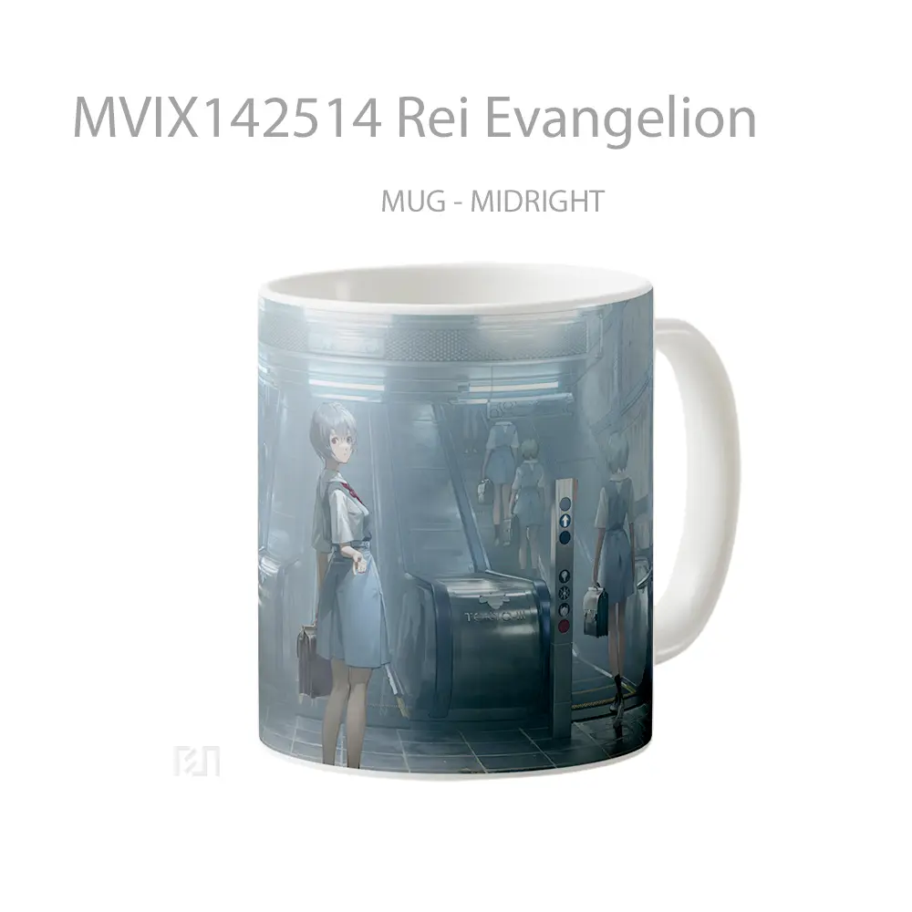 Mug Rei Evangelion Gelas Hewan Lucu - All-side / Desain