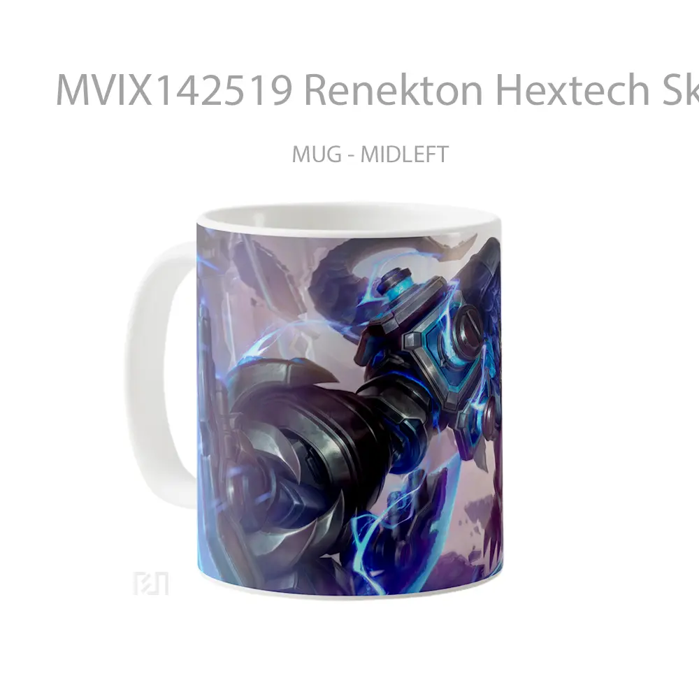 Mug Renekton Hextech Skin Lol Wild Rift Splash Art Cangkir Gamer - All-side / Desain