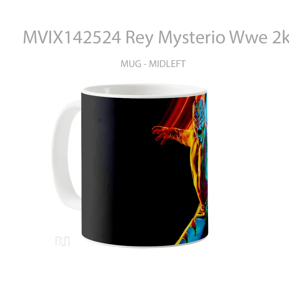 Mug Rey Mysterio Wwe 2K22 Gelas Keramik Unik - All-side / Desain