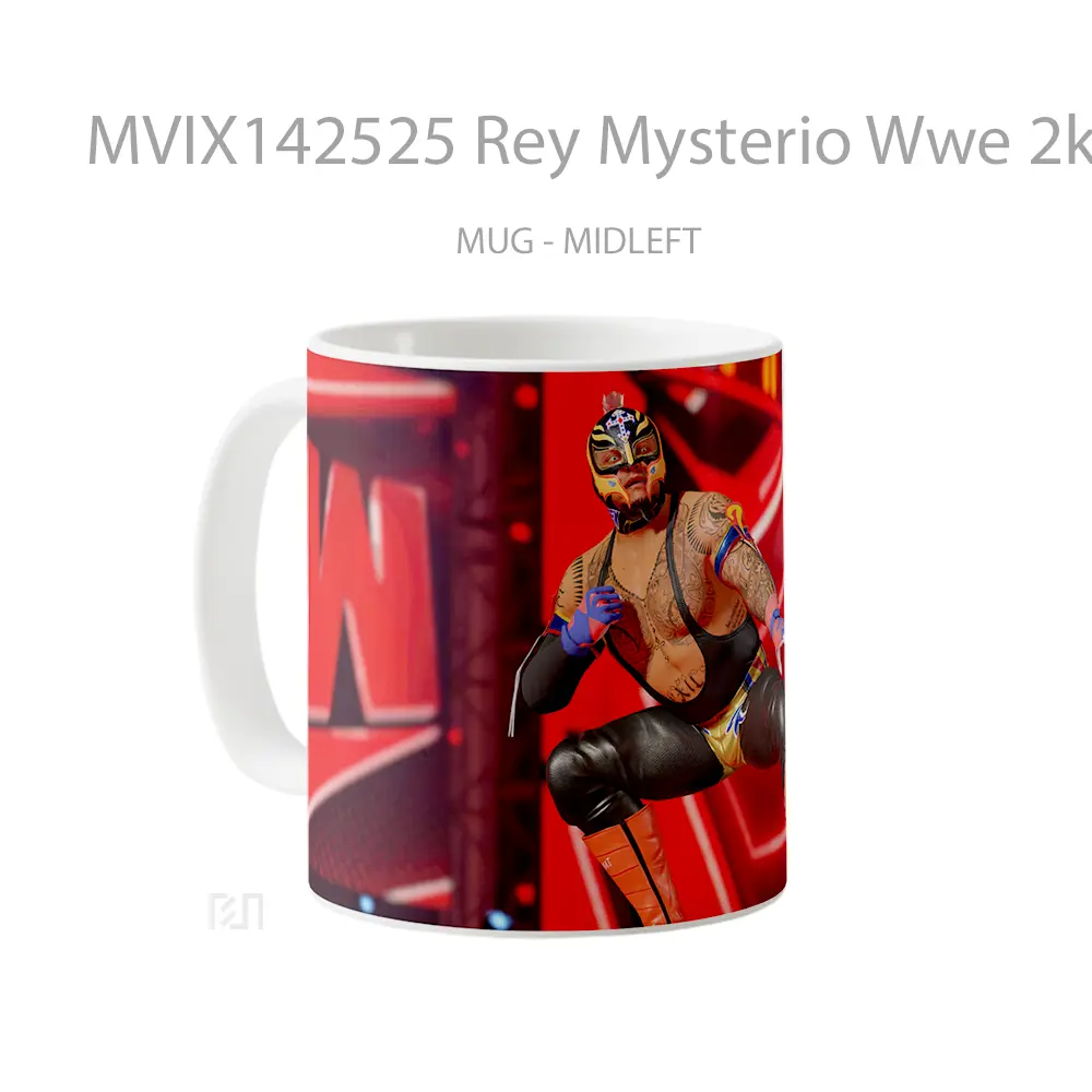 Mug Rey Mysterio Wwe 2K22 Gelas Keramik Unik - All-side / Desain