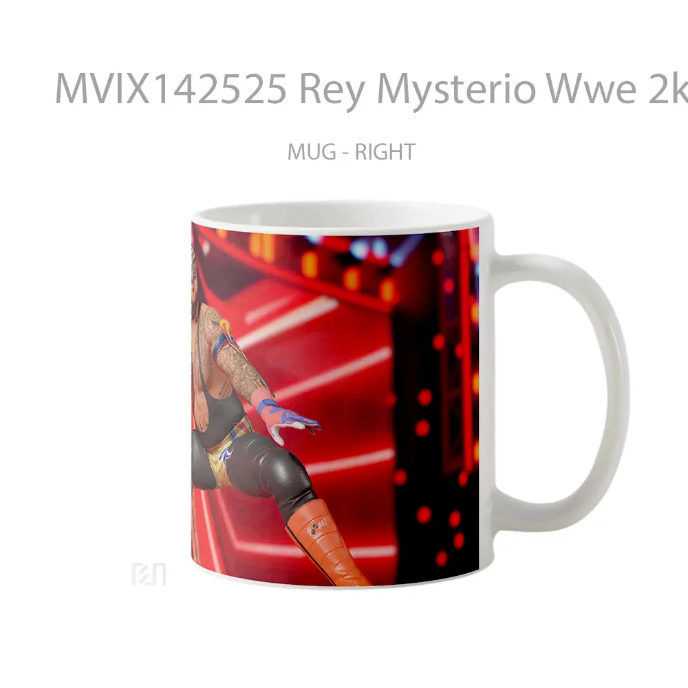 Mug Rey Mysterio Wwe 2K22 Gelas Keramik Unik - All-side / Desain