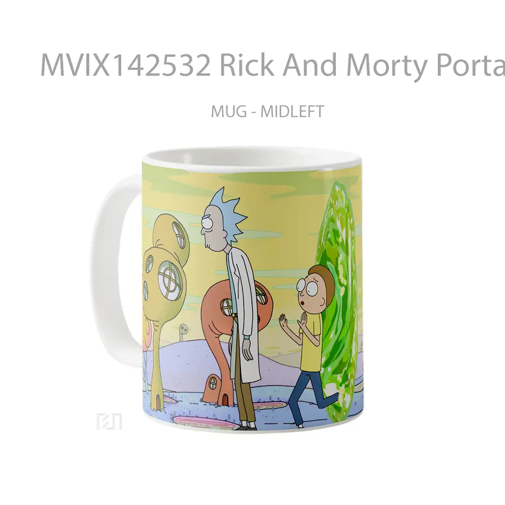 Mug Rick And Morty Portal Gelas Keramik Unik - All-side / Desain