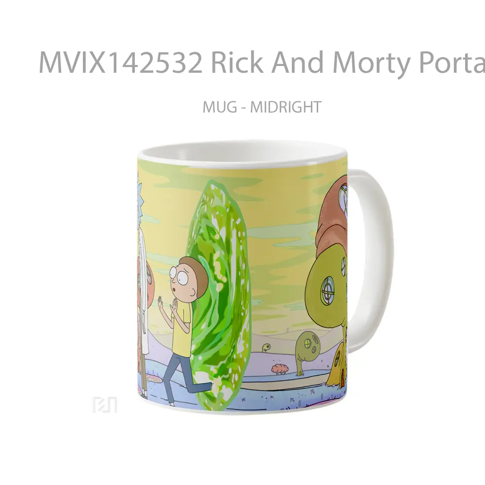 Mug Rick And Morty Portal Gelas Keramik Unik - All-side / Desain