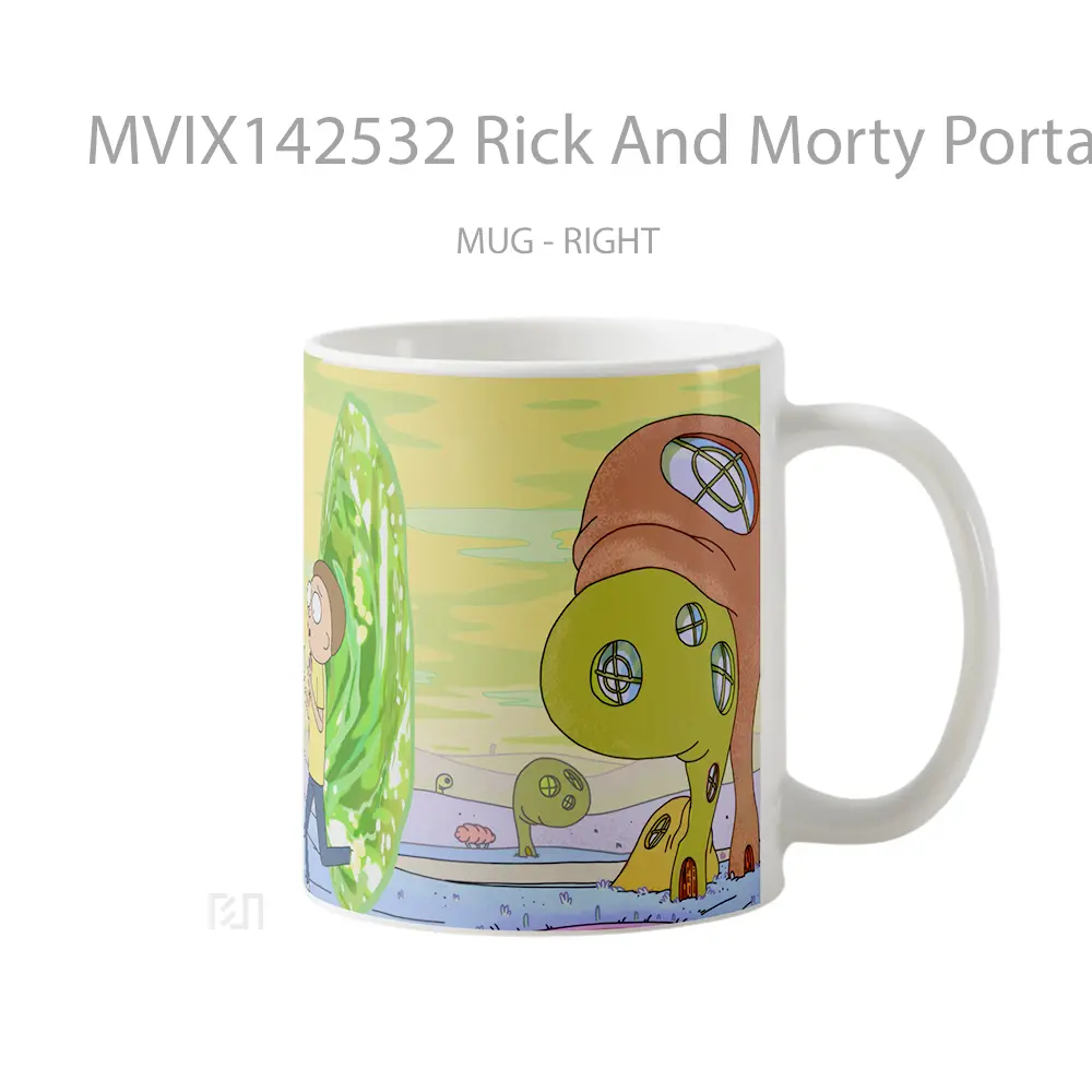 Mug Rick And Morty Portal Gelas Keramik Unik - All-side / Desain