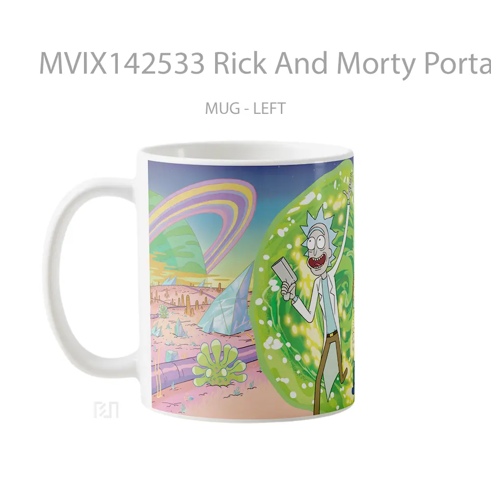 Mug Rick And Morty Portal Gelas Keramik Unik - All-side / Desain