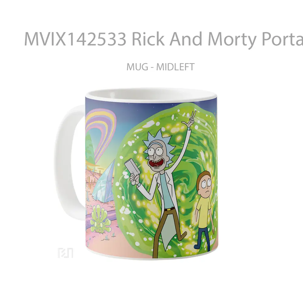 Mug Rick And Morty Portal Gelas Keramik Unik - All-side / Desain