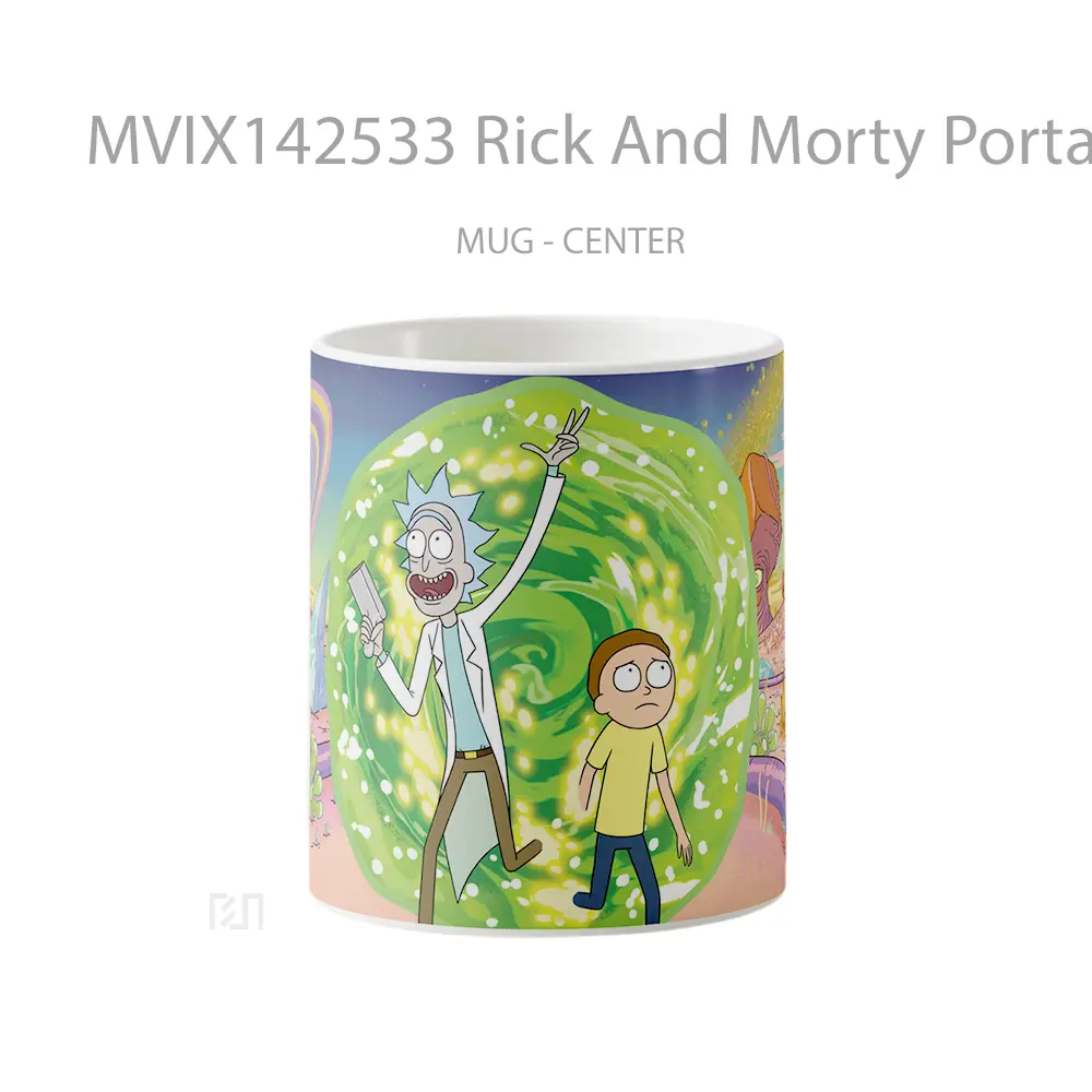 Mug Rick And Morty Portal Gelas Keramik Unik
