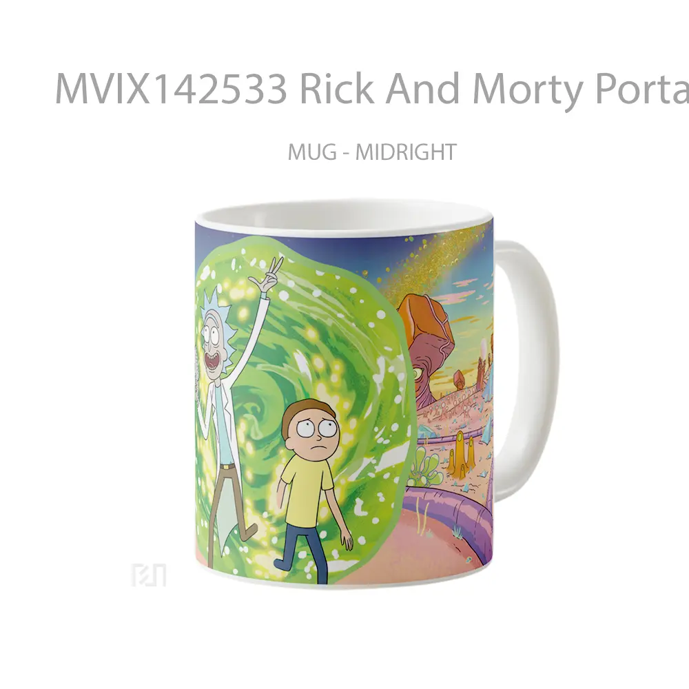 Mug Rick And Morty Portal Gelas Keramik Unik - All-side / Desain