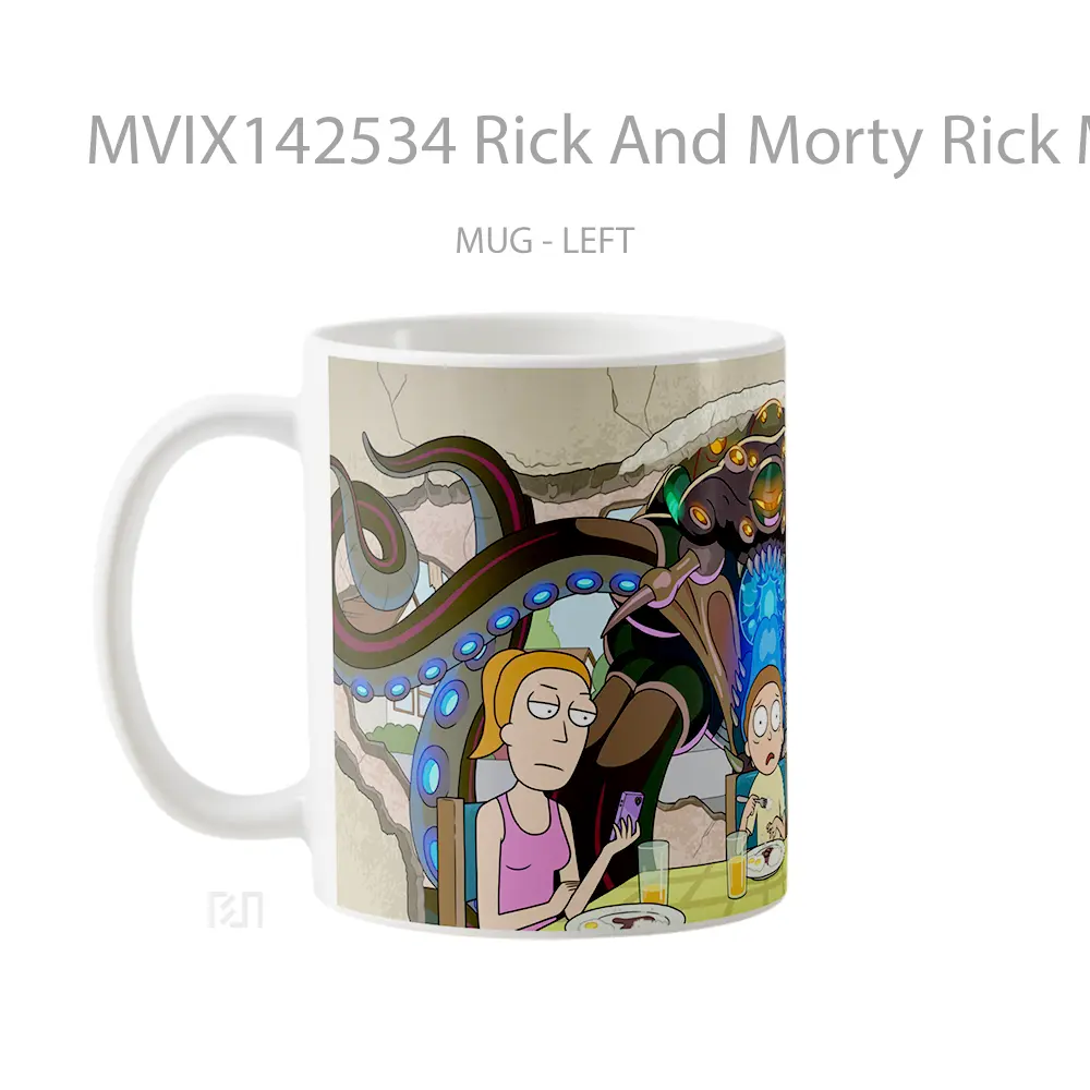 Mug Rick And Morty Rick Morty Summer Gelas Keramik Unik - All-side / Desain
