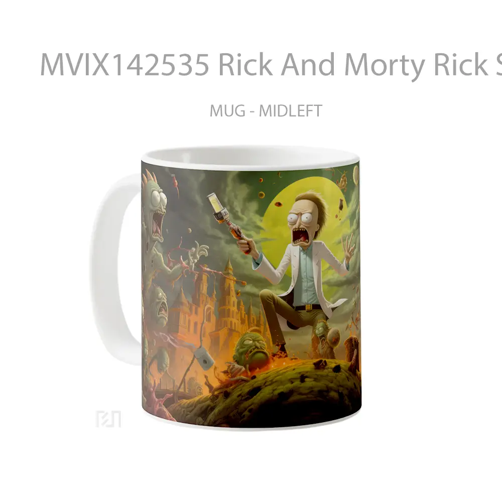 Mug Rick And Morty Rick Sanchez Gelas Keramik Unik - All-side / Desain