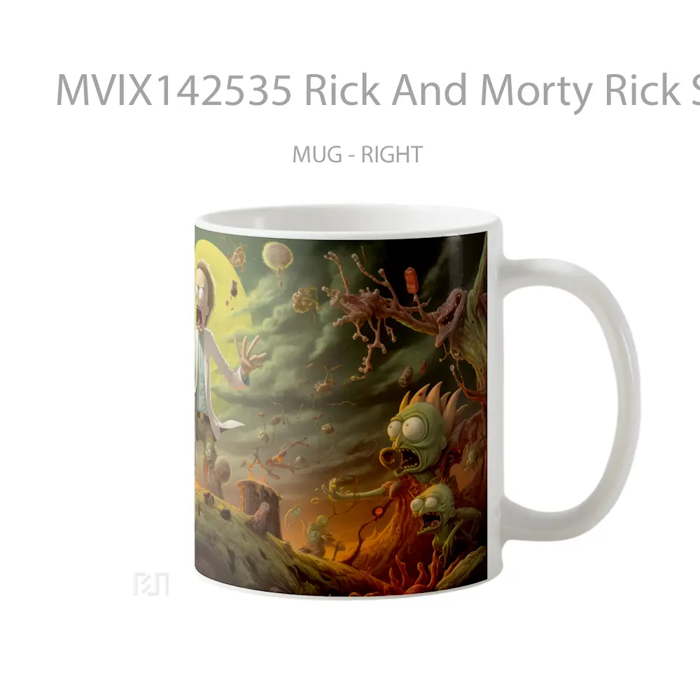 Mug Rick And Morty Rick Sanchez Gelas Keramik Unik - All-side / Desain