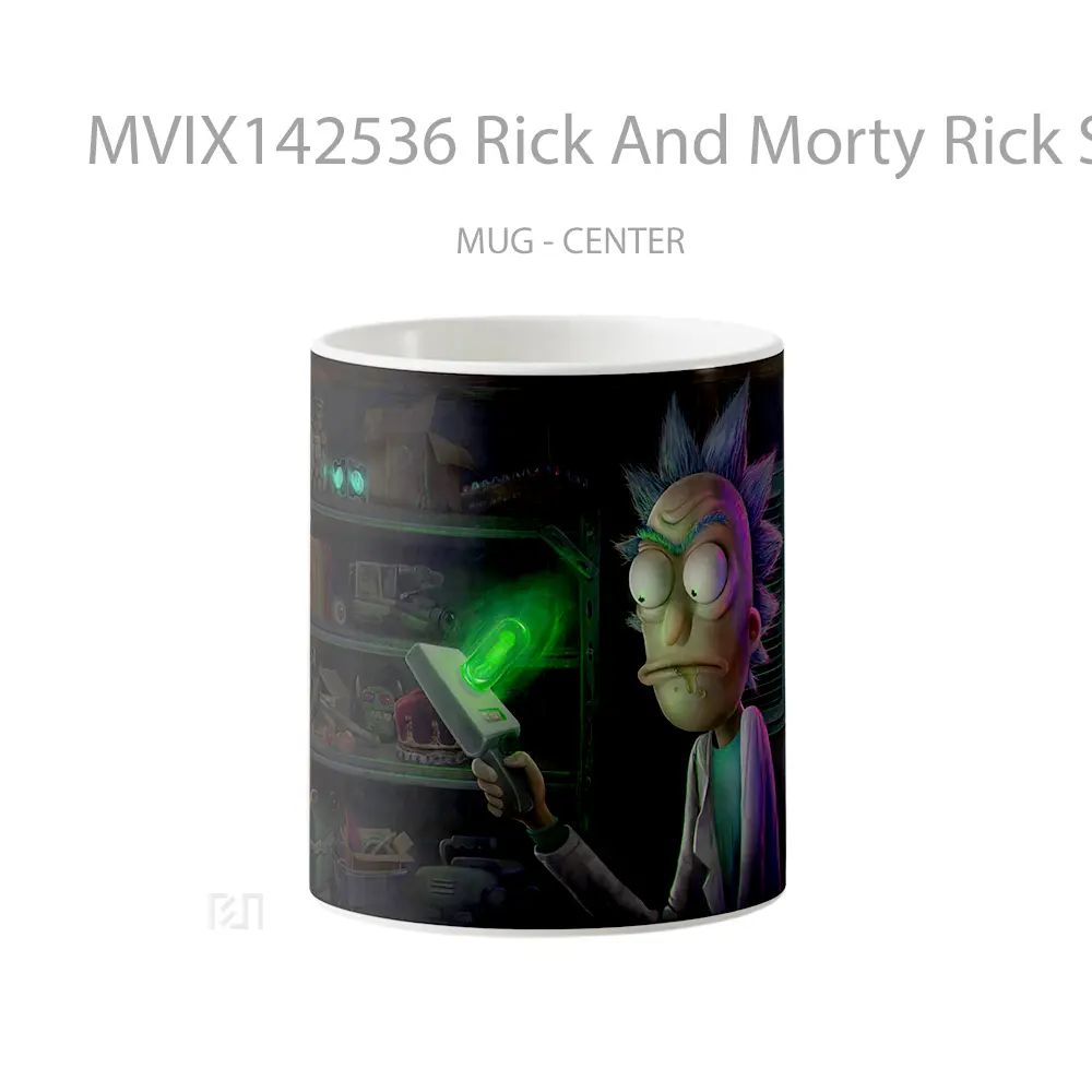 Mug Rick And Morty Rick Sanchez Portal Gun Gelas Keramik Unik