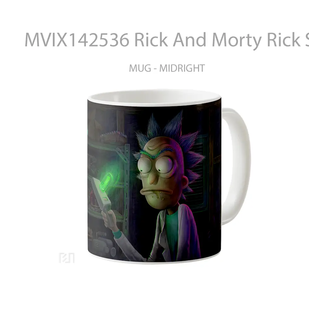Mug Rick And Morty Rick Sanchez Portal Gun Gelas Keramik Unik - All-side / Desain