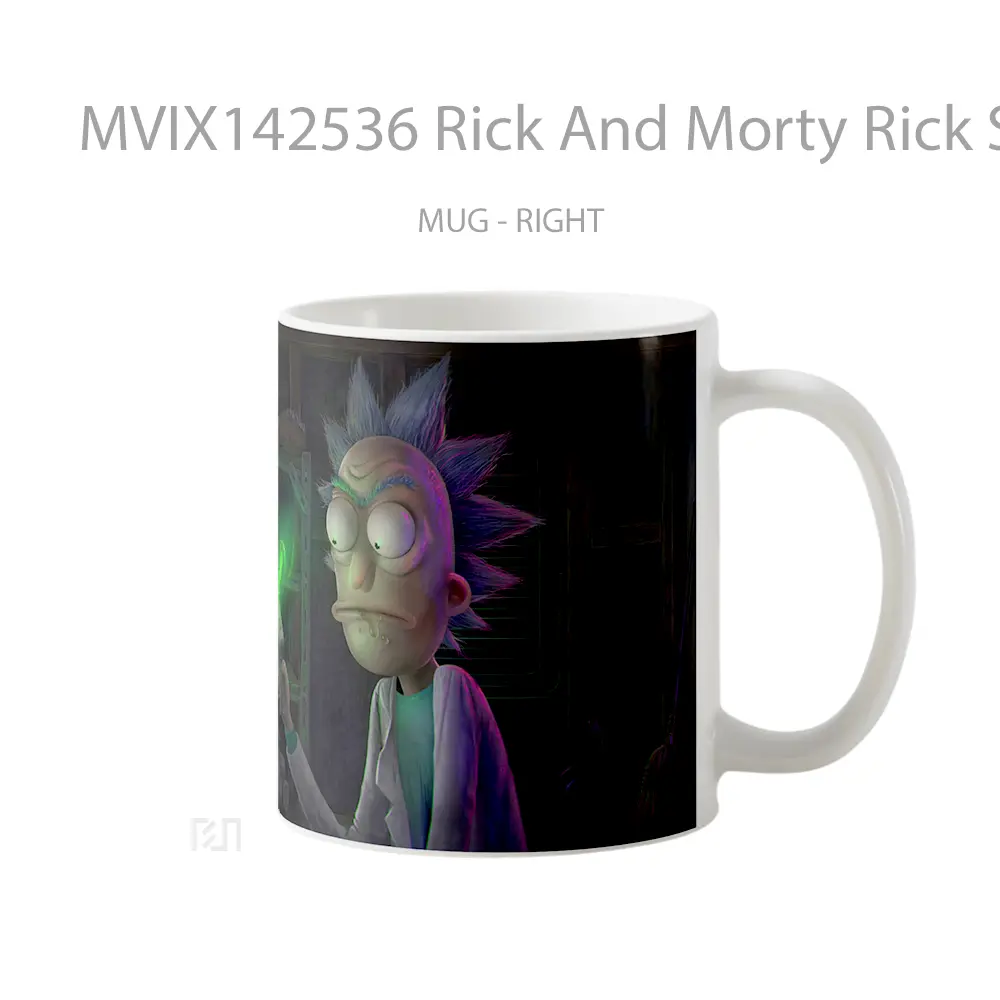Mug Rick And Morty Rick Sanchez Portal Gun Gelas Keramik Unik - All-side / Desain