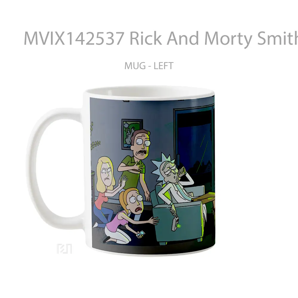 Mug Rick And Morty Smith Family Gelas Keramik Unik - All-side / Desain