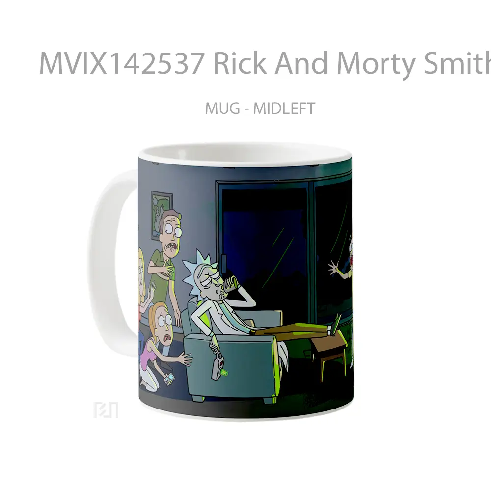 Mug Rick And Morty Smith Family Gelas Keramik Unik - All-side / Desain